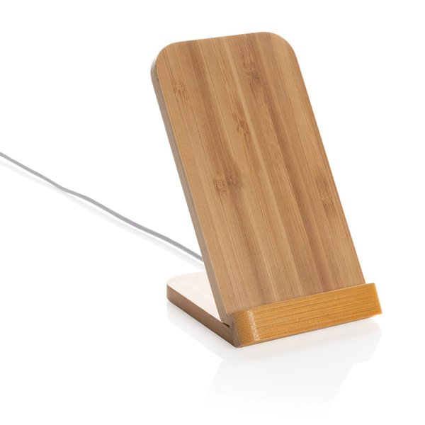 Док-станция Bamboo FSC® для беспроводной зарядки, 5 Вт - Док-станция Bamboo FSC® для беспроводной зарядки, 5 Вт