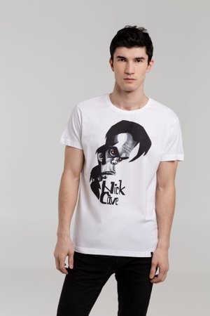 футболка «меламед. nick cave», белая