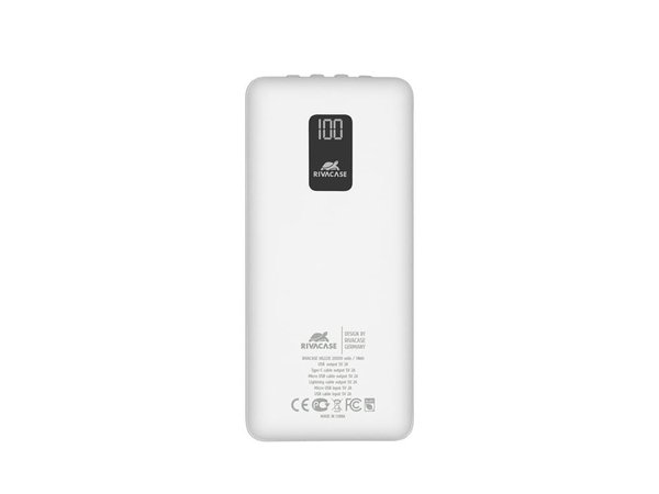 Внешний аккумулятор с дисплеем и встроенными кабелями VA2220, 20000 mAh - Внешний аккумулятор с дисплеем и встроенными кабелями VA2220, 20000 mAh