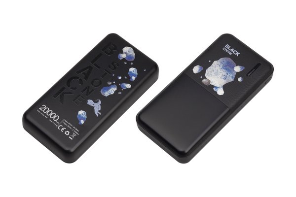 Зарядное устройство "Blackstone" 20000 mAh с кабелем 3 в 1 - Зарядное устройство "Blackstone" 20000 mAh с кабелем 3 в 1 черный