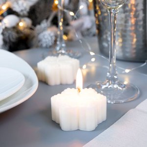 свеча snowlight 3, белая, 6 см