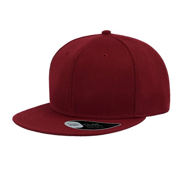 Бейсболка SNAP BACK, 6 клиньев, пластиковая застежка - Бейсболка "SNAP BACK", 6 клиньев, бордовый, 100% п/э,100% х/б, 400 гр/м2, пластик. застежка