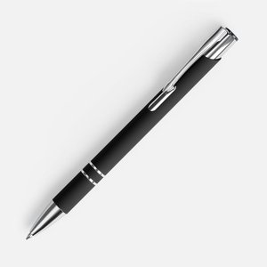 ручка шариковая keskus soft touch, черная