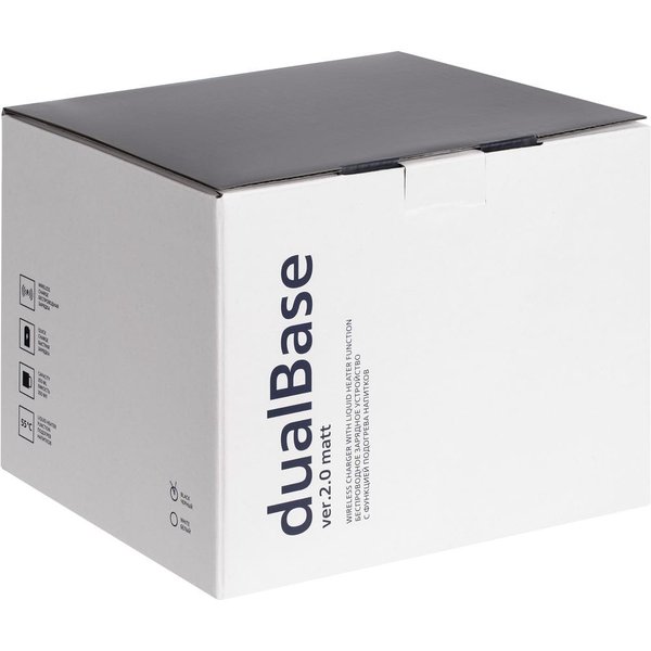 Кружка с подогревом и беспроводной зарядкой dualBase ver. 2.0 Matt, белая
