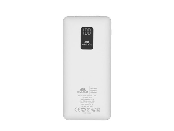 Внешний аккумулятор с дисплеем и встроенными кабелями VA2210, 10000 mAh - Внешний аккумулятор с дисплеем и встроенными кабелями VA2210, 10000 mAh