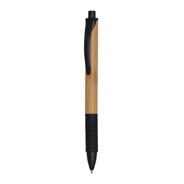 Ручка шариковая BAMBOO RUBBER, черная - Ручка шариковая BAMBOO RUBBER, черная