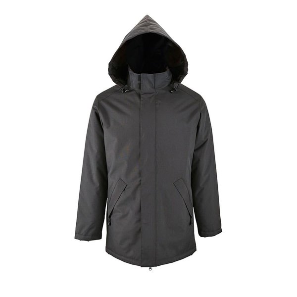 Куртка-парка унисекс ROBYN 170 - Куртка мужская, ROBYN, темно-серый. 4XL, 100% п/э, 170 г/м2