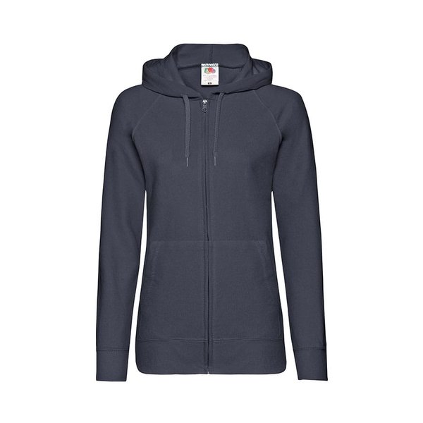 Толстовка женская без начеса LADIES LIGHTWEIGHT HOODED SWEAT 240 - Толстовка без начеса "Ladies Lightweight Hooded Sweat", темно-синий, XS, 80% х/б 20% полиэстер, 240
