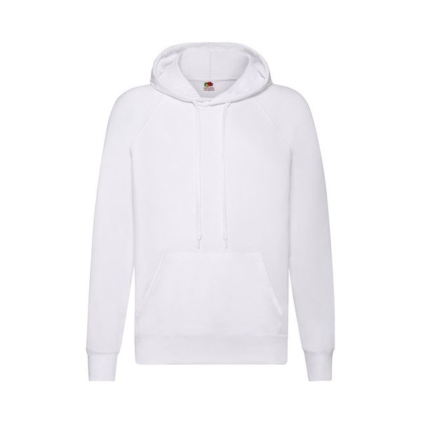 Толстовка без начеса LIGHTWEIGHT HOODED SWEAT 240 - Толстовка мужская "LIGHTWEIGHT", белый_S, 80% хлопок, 20% полиэстер, 240 г/м2