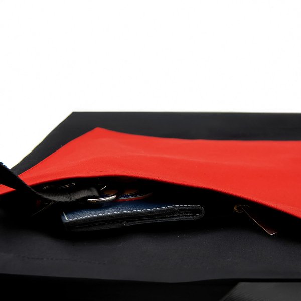 Шоппер Superbag Big Pocket, с карманом на молнии - Шоппер Superbag Big Pocket, с карманом на молнии (черный с красным)