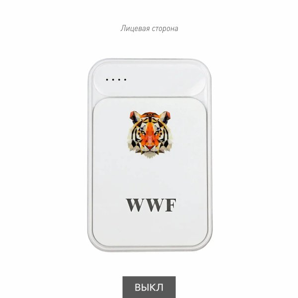 Внешний аккумулятор с подсветкой Старлайт PB (Starlight PB) 5000 mAh, белый