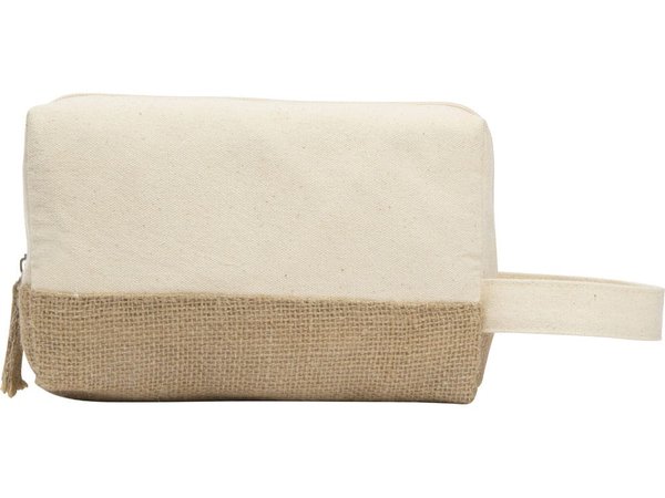 Косметичка «Jute» с ручкой из хлопка и джута - Косметичка «Jute» с ручкой из хлопка и джута