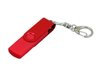 USB 2.0- флешка на 16 Гб с поворотным механизмом и дополнительным разъемом Micro USB