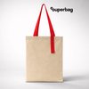 Шоппер Superbag Light, с внутренним креплением (полукольцо) (неокрашенный с красным)