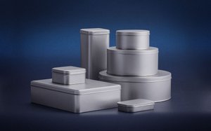 коробка pragmax l, прямоугольная, серебристая