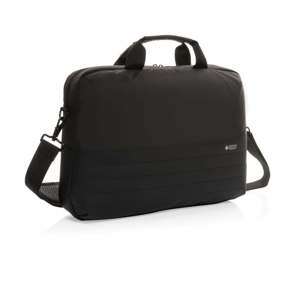 Сумка для ноутбука Swiss Peak с RFID-защитой из rPET AWARE™, 15,6’’ - Сумка для ноутбука Swiss Peak с RFID-защитой из rPET AWARE™, 15,6’’