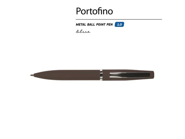 Ручка металлическая шариковая «Portofino», софт-тач - Ручка металлическая шариковая «Portofino», софт-тач