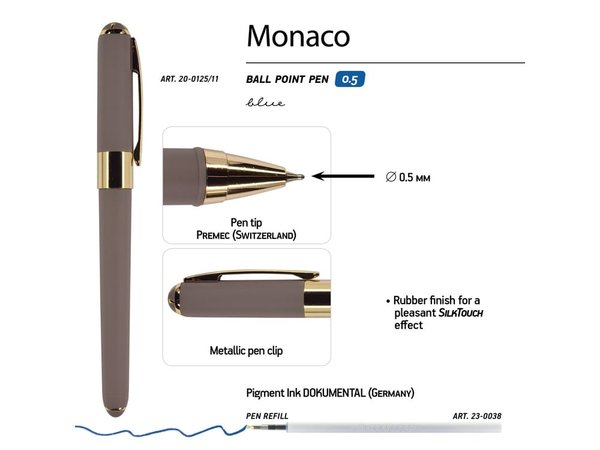 Ручка пластиковая шариковая «Monaco» - Ручка пластиковая шариковая «Monaco»