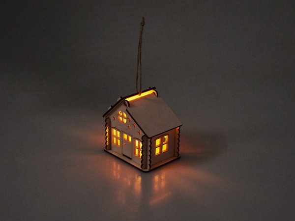 Деревянная подвеска на елку с подсветкой «Lumihut» - Деревянная подвеска на елку с подсветкой «Lumihut»