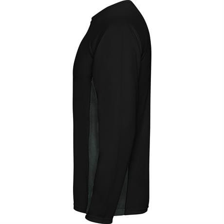 Спортивная футболка SHANGHAI L/S мужская - Спортивная футболка SHANGHAI L/S мужская, ЧЕРНЫЙ/ТЕМНЫЙ ГРАФИТ S