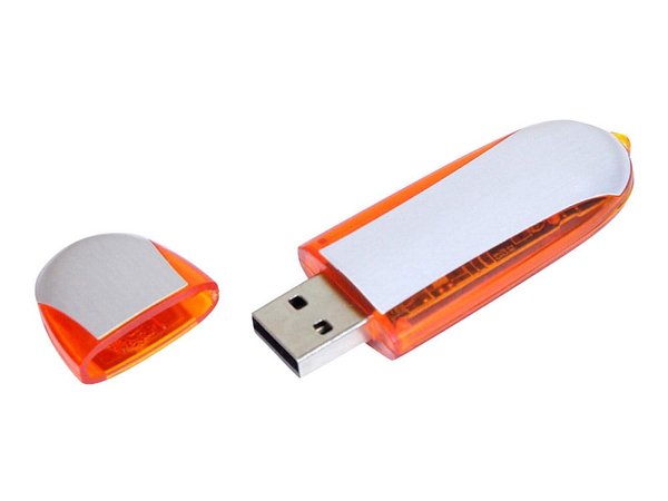 USB 2.0- флешка промо на 8 Гб овальной формы - USB 2.0- флешка промо на 8 Гб овальной формы