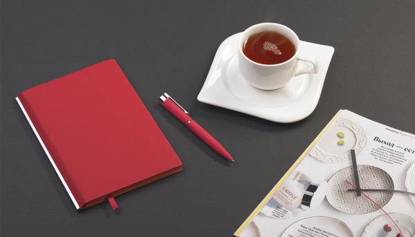 Ручка шариковая "Alice", покрытие soft touch - Ручка шариковая "Alice", покрытие soft touch красный