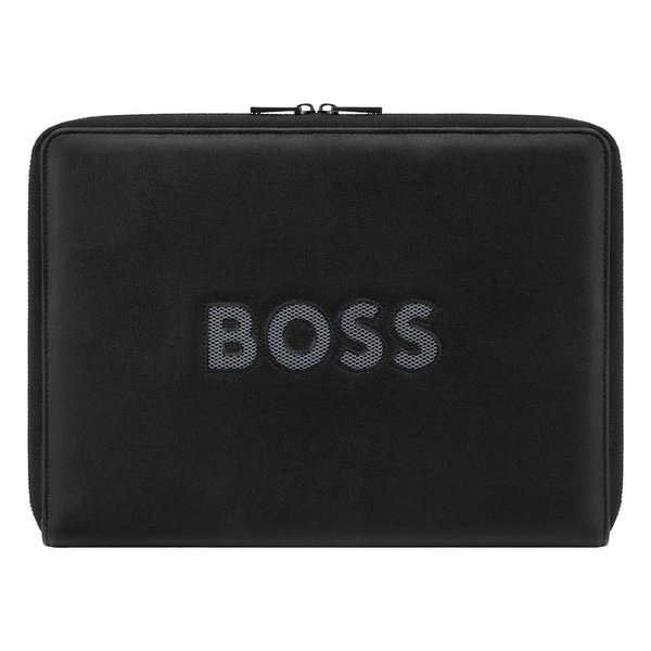 Папка для конференций на молнии A4 Boss Cut Out черная и серая - Папка для конференций на молнии A4 Boss Cut Out черная и серая