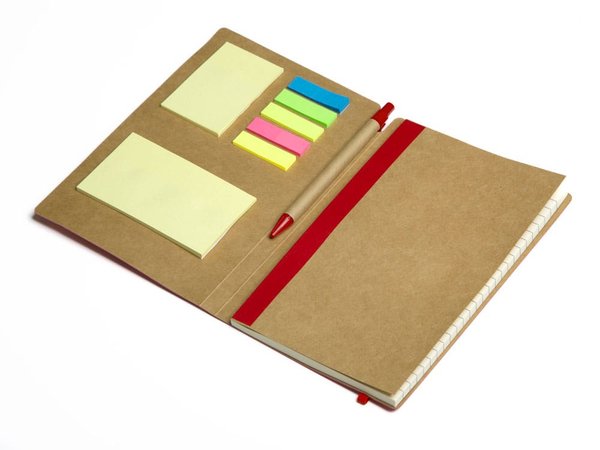 Блокнот А5 «Write and stick» с ручкой и набором стикеров - Блокнот А5 «Write and stick» с ручкой и набором стикеров