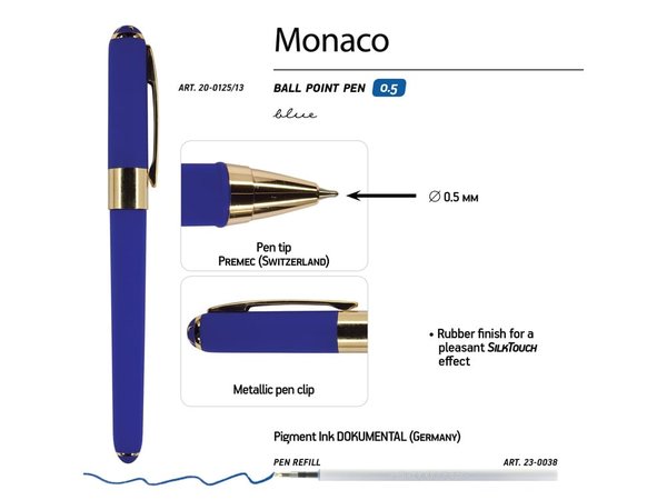 Ручка пластиковая шариковая «Monaco» - Ручка пластиковая шариковая «Monaco»