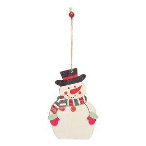 новогоднее украшение / подвеска на елку wooden snowi