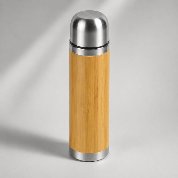 Вакуумный термос из бамбука «Ямал Bamboo» - Вакуумный термос из бамбука «Ямал Bamboo»