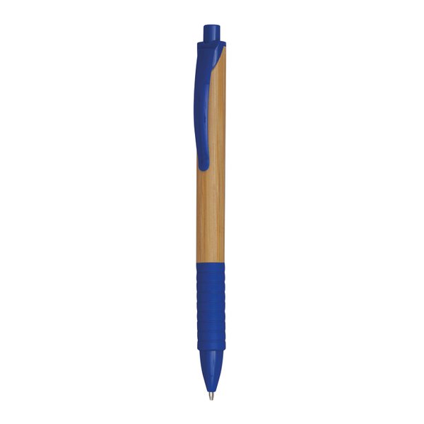 Ручка шариковая BAMBOO RUBBER, синяя - Ручка шариковая BAMBOO RUBBER, синяя