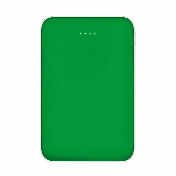 Внешний аккумулятор Fluffy, 5000 Mah - Внешний аккумулятор Fluffy, 5000 Mah, зеленый