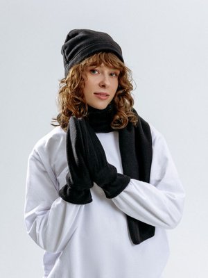 шарф fleecy, черный