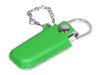 USB 2.0- флешка на 16 Гб в массивном корпусе с кожаным чехлом