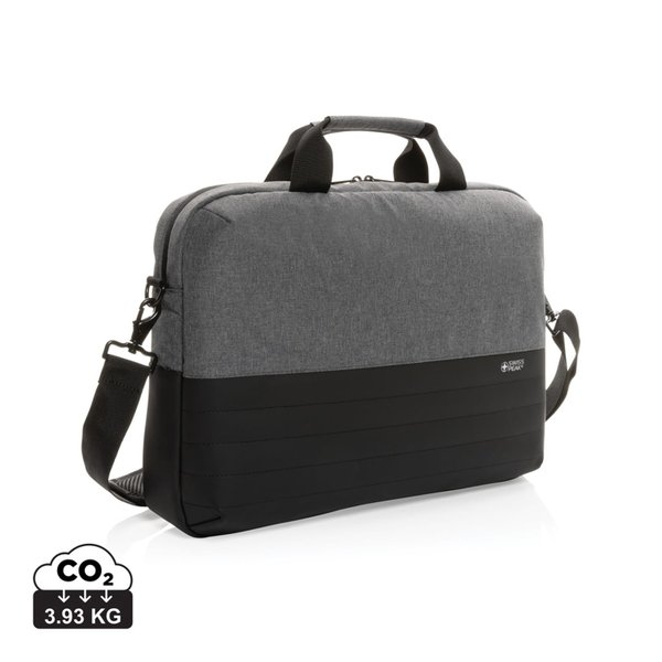 Сумка для ноутбука Swiss Peak с RFID-защитой из rPET AWARE™, 15,6’’ - Сумка для ноутбука Swiss Peak с RFID-защитой из rPET AWARE™, 15,6’’