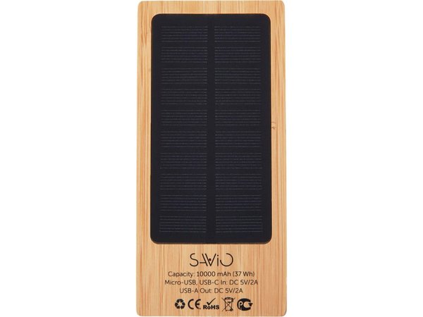 Внешний аккумулятор с подсветкой лого и солнечной панелью «Reedia S1», 10000 mAh - Внешний аккумулятор с подсветкой лого и солнечной панелью «Reedia S1», 10000 mAh