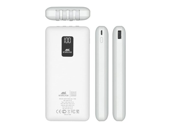 Внешний аккумулятор с дисплеем и встроенными кабелями VA2210, 10000 mAh - Внешний аккумулятор с дисплеем и встроенными кабелями VA2210, 10000 mAh