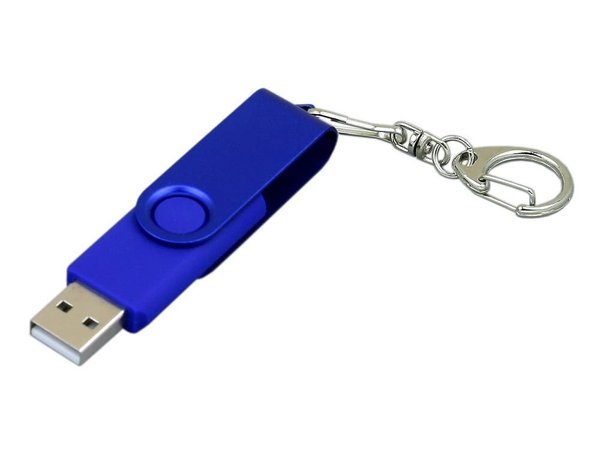 USB 2.0- флешка промо на 32 Гб с поворотным механизмом и однотонным металлическим клипом - USB 2.0- флешка промо на 32 Гб с поворотным механизмом и однотонным металлическим клипом