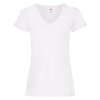 Футболка "Lady-Fit V-Neck T", белый_XS, 95% х/б, 5% эластан, 200 г/м2