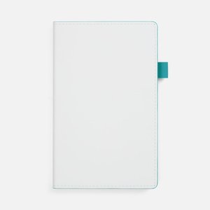 ежедневник white shall, недатированный, бело-бирюзовый
