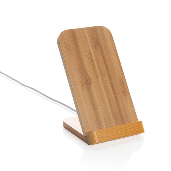 Док-станция Bamboo FSC® для беспроводной зарядки, 5 Вт - Док-станция Bamboo FSC® для беспроводной зарядки, 5 Вт