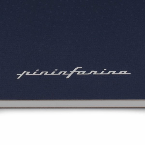 Блокнот линованный Pininfarina из каменной бумаги в твердой обложке, А5 - Блокнот линованный Pininfarina из каменной бумаги в твердой обложке, А5, синий