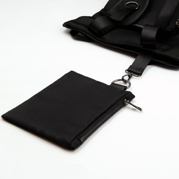 Шоппер Superbag Pocket, с внутренним креплением (карабин) и чехлом для мелочей - Шоппер Superbag Pocket, с внутренним креплением (карабин) и чехлом для мелочей (черный)
