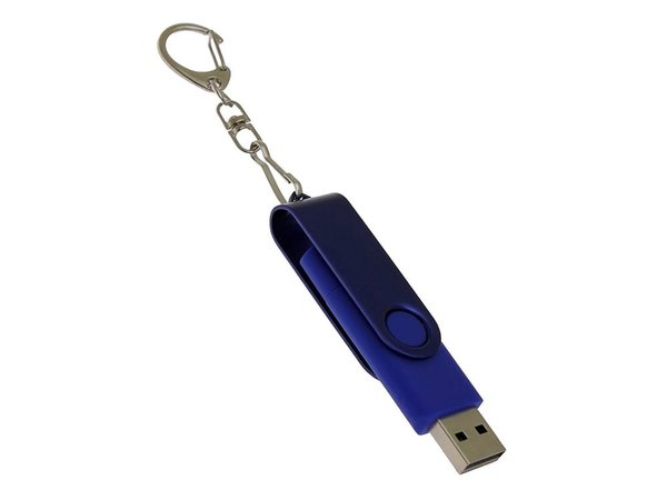 USB 2.0- флешка на 8 Гб с поворотным механизмом и дополнительным разъемом Type-C - USB 2.0- флешка на 8 Гб с поворотным механизмом и дополнительным разъемом Type-C
