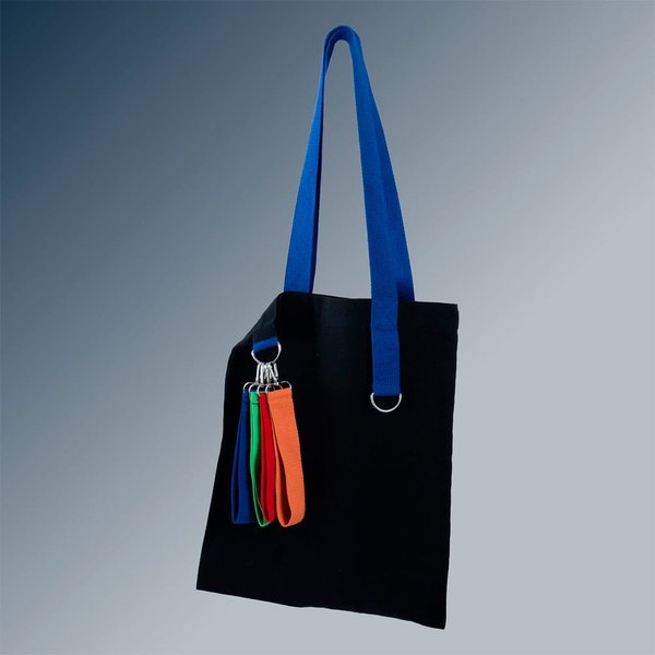 Сумка для покупок Black GLOW 325 г/м² с ремувкой - Сумка для покупок Black GLOW 325 г/м² с ремувкой, синяя