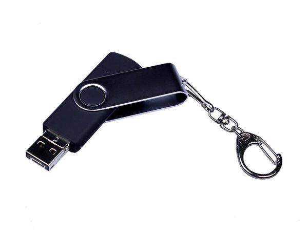 USB 2.0/micro USB/Type-C- флешка на 64 Гб c поворотным механизмом - USB 2.0/micro USB/Type-C- флешка на 64 Гб c поворотным механизмом