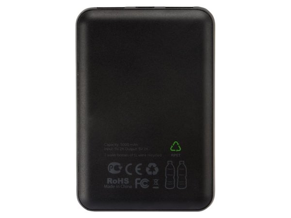 Внешний аккумулятор из rPET «Reborn», 5000 mAh - Внешний аккумулятор из rPET «Reborn», 5000 mAh