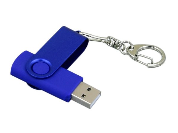 USB 2.0- флешка промо на 32 Гб с поворотным механизмом и однотонным металлическим клипом - USB 2.0- флешка промо на 32 Гб с поворотным механизмом и однотонным металлическим клипом