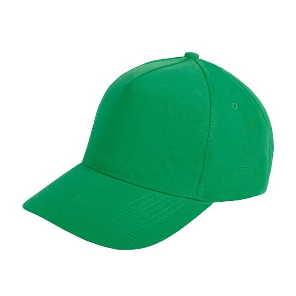 Бейсболка STANDARD, 5 клиньев, металлическая застежка - Бейсболка "Standard,", 5 клиньев, металлическая застежка; зеленый; 100% хлопок; плотность 175 г/м2